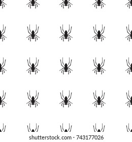 Seamless pattern with spiders. Halloween background.