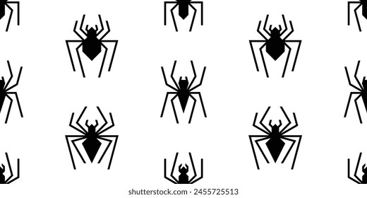 Seamless pattern with Spiders. isolated on white background