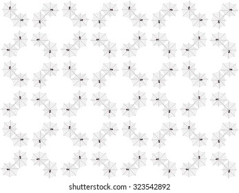 Seamless pattern with spiders. Print for Halloween. 