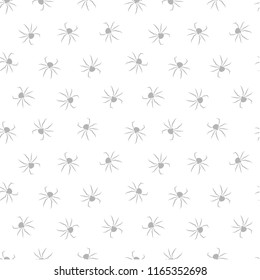 Seamless pattern with spiders. Vector illustration. Halloween background.