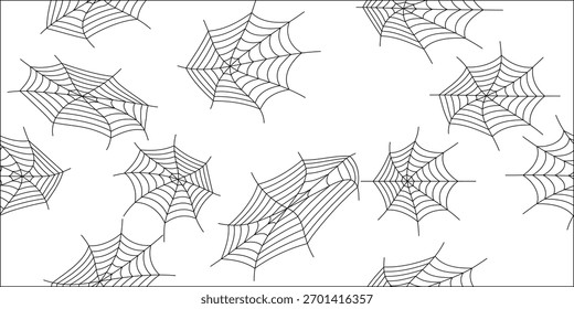 Seamless pattern of spiderwebs EPS vector perfect for Halloween or spooky themes