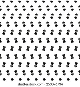 Seamless Pattern with Spiral Curls. Vector Repeating Texture.
