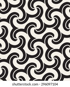 Seamless pattern with spiral curls. Vector repeating texture. Stylish background with fancy elements.