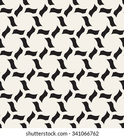 Seamless pattern with spiral curls. Vector repeating texture. Stylish background with twisted elements forming hexagons.