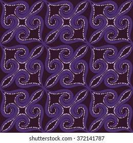 Seamless pattern with spiral curls. Vector repeating texture.