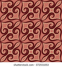 Seamless pattern with spiral curls. Vector repeating texture.