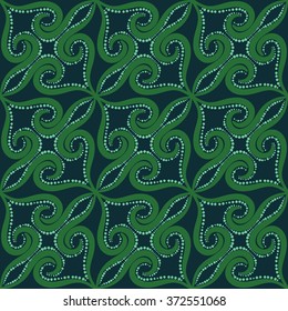 Seamless pattern with spiral curls. Vector repeating texture.