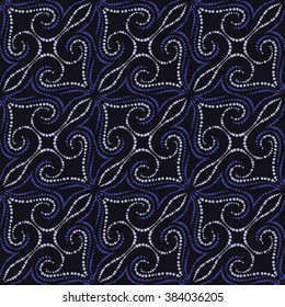 Seamless pattern with spiral curls. Vector repeating texture.