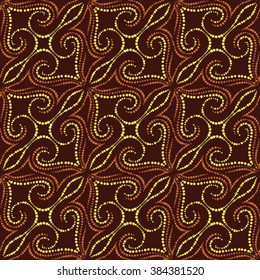 Seamless pattern with spiral curls. Vector repeating texture.