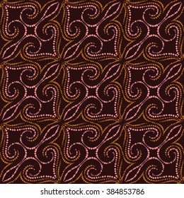 Seamless pattern with spiral curls. Vector repeating texture.