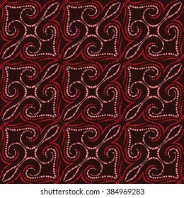 Seamless pattern with spiral curls. Vector repeating texture.