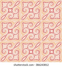 Seamless pattern with spiral curls. Vector repeating texture.