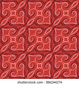 Seamless pattern with spiral curls. Vector repeating texture.