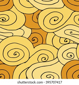 seamless pattern with spiral curls. vector stylish texture