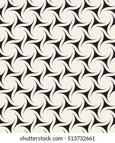 Seamless pattern with spiral curls. Vector repeating texture. Stylish background with twisted elements forming hexagons.