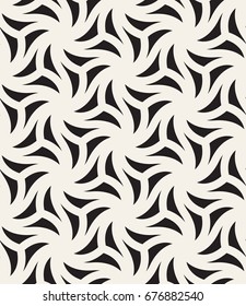 Seamless pattern with spiral curls. Vector repeating texture. Stylish background with twisted elements.