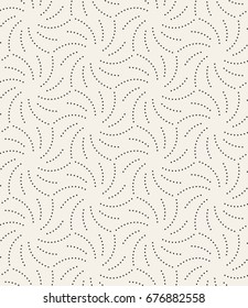 Seamless pattern with spiral curls. Vector repeating texture. Stylish background with twisted elements forming hexagons.