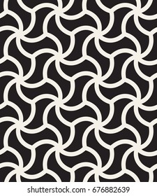 Seamless pattern with spiral curls. Vector repeating texture. Stylish background with twisted elements.