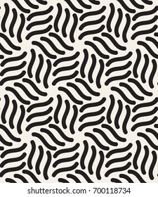 Seamless pattern with spiral curls. Vector repeating texture. Stylish background with twisted bold elements.