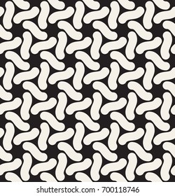 Seamless pattern with spiral curls. Vector repeating texture. Stylish background with twisted bold elements.