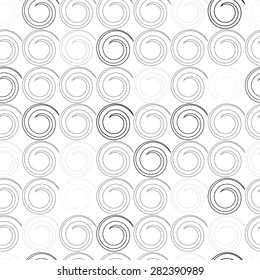 seamless pattern with spiral grey curls. vector texture