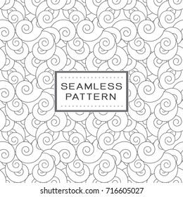 seamless pattern with spiral line concept on white background, vector illustration