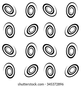 Seamless pattern with spiral shapes. Vector art.