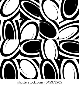 Seamless pattern with spiral shapes. Vector art.