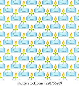 Seamless pattern of the spirit lamp icon