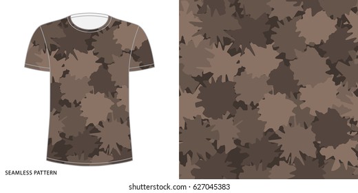 Seamless pattern with splash can be used for manufacturing, surface textures, textile, cloth, print, pattern fills, web page backgrounds and more designs. 