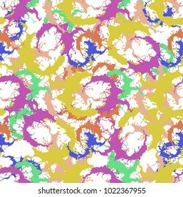 Seamless pattern with splashes. Holi festival.