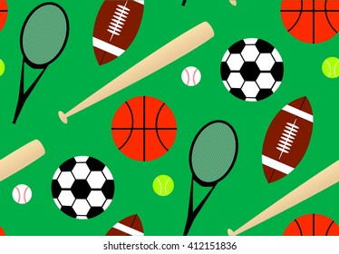 Padrão perfeito com equipamento esportivo