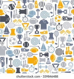 seamless pattern with sport icons