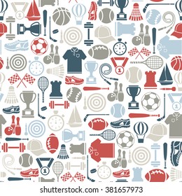 seamless pattern with sport icons
