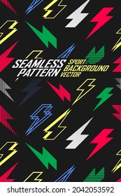 Seamless pattern sport texture designs for extreme jersey team, racing, cycling, football, gaming and sport livery.