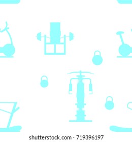 seamless pattern with sports equipments.