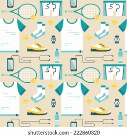 Seamless pattern with sports icons.