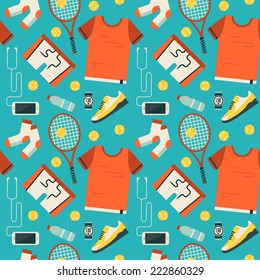 Seamless pattern with sports icons.