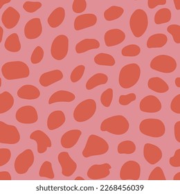 seamless pattern in spots, 90s style. Trendy colors. Colorful leopard spot. for surface wrapping, fun fabric design. Vector illustration.