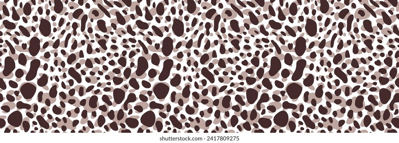 Seamless pattern spots. Animal fur texture surface. Abstract speckled design. Perfect for textile, wallpaper, and wrapping paper.