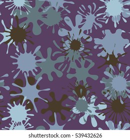 Seamless pattern of spots and blotches. Camouflage.