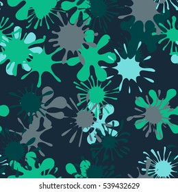 Seamless pattern of spots and blotches. Camouflage.