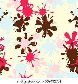 Seamless pattern of spots and blotches. Camouflage.