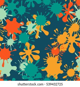 Seamless pattern of spots and blotches. Camouflage.