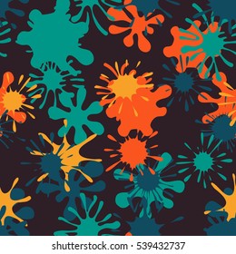 Seamless pattern of spots and blotches. Camouflage.