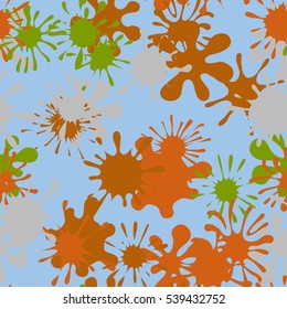 Seamless pattern of spots and blotches. Camouflage.