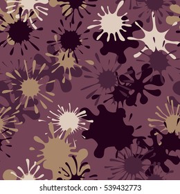 Seamless pattern of spots and blotches. Camouflage.