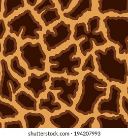 Seamless pattern with spots as the fur giraffe