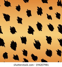 Seamless pattern with spots like the fur of a Cheetah