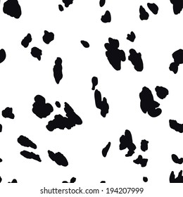 Seamless pattern with spots like the fur of Dalmatian